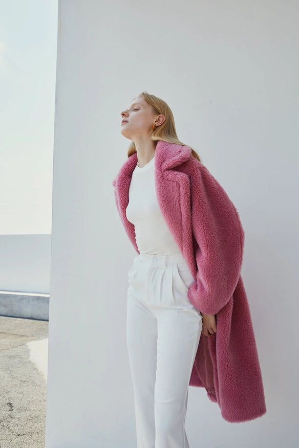 The Teddy Coat-COAT-Pissenlit-Pink-S-Urbanheer