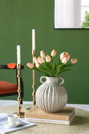 9x9x10' Decorative Round Ceramic Flower Vase with