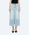 A-Line Denim Midi Skirt(Raw Hem,Slit) STORY-Skirt-BAYEAS-XS-STORY-Urbanheer