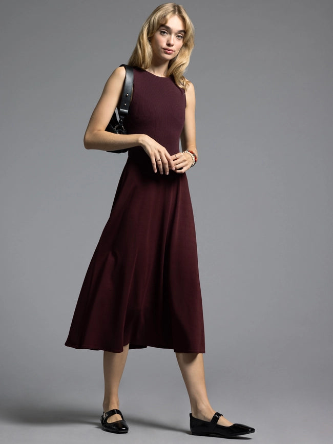 A Line Dress - Ariana Dress DARK CHERRY-Dress-Weekend Los Angeles-XS-DARK CHERRY-Urbanheer