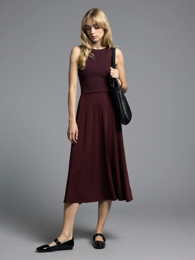 A Line Dress - Ariana Dress DARK CHERRY-Dress-Weekend Los Angeles-XS-DARK CHERRY-Urbanheer