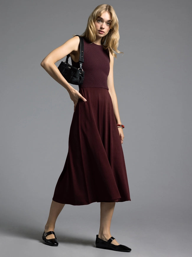 A Line Dress - Ariana Dress DARK CHERRY-Dress-Weekend Los Angeles-XS-DARK CHERRY-Urbanheer