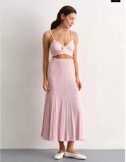 A-Line Midi Skirt Ariel Pink-Skirts-Nenya Fashion Limited-XS/S-Urbanheer