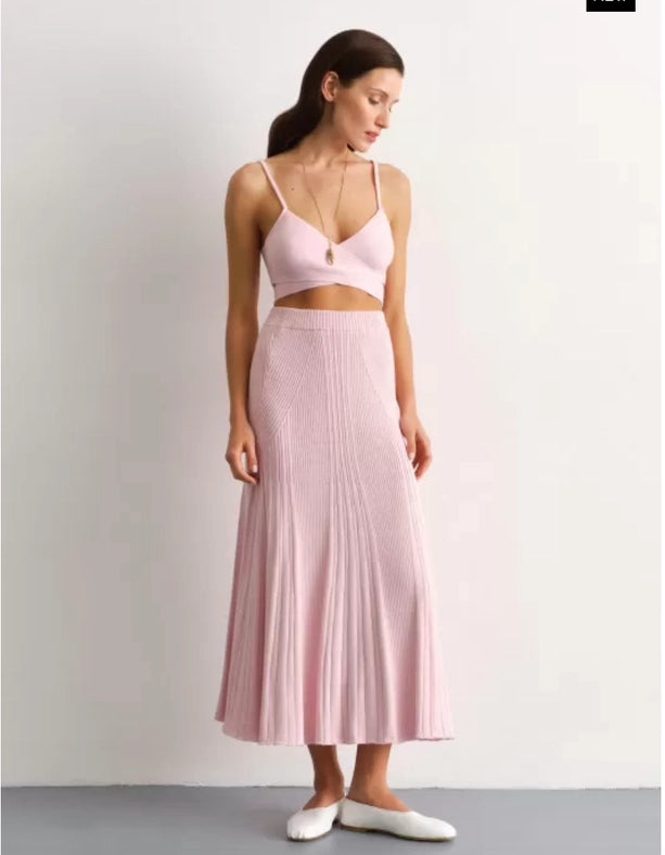 A-Line Midi Skirt Ariel Pink-Skirts-Nenya Fashion Limited-XS/S-Urbanheer