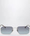 GUCCI Silver-tone metal rectangular sunglasses