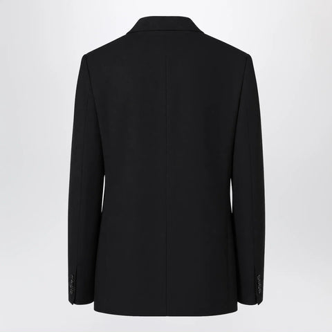 Balenciaga Double-breasted tailored wool twill jacket in black