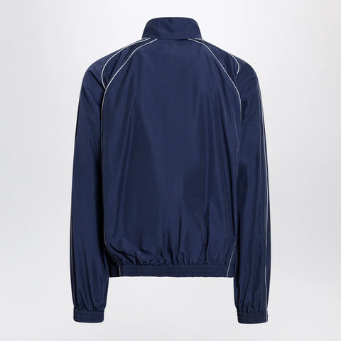 Balenciaga Bodies track jacket in dark navy poplin