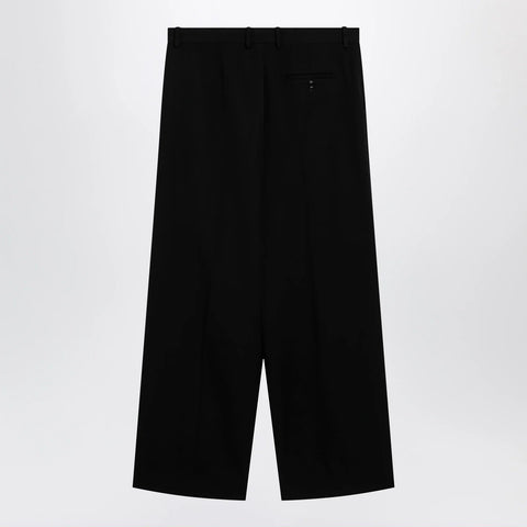 Balenciaga Wide-leg tailored trousers in black twill