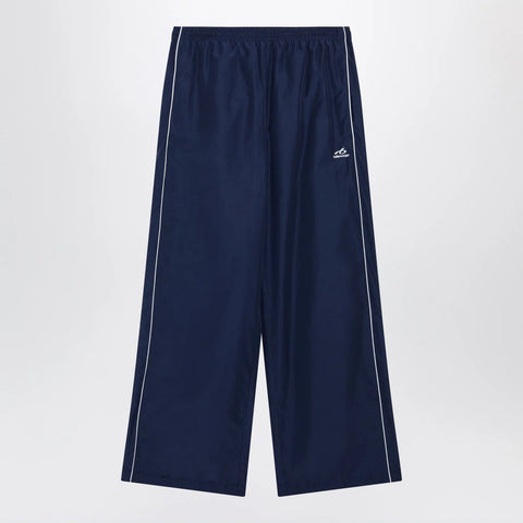 Balenciaga Bodies track pants in dark navy poplin
