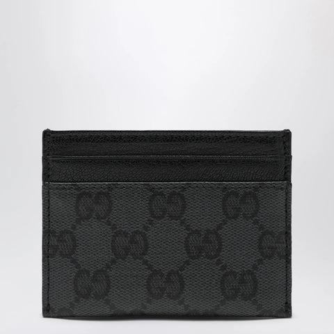 GUCCI Essence Classic card holder in black GG canvas