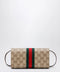 GUCCI Small pouch in GG canvas with Web stripe