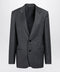 GUCCI Grey/light blue pinstripe wool jacket
