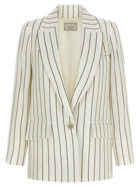 Peserico Pinstripe Twill Blazer