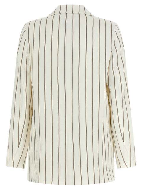 Peserico Pinstripe Twill Blazer