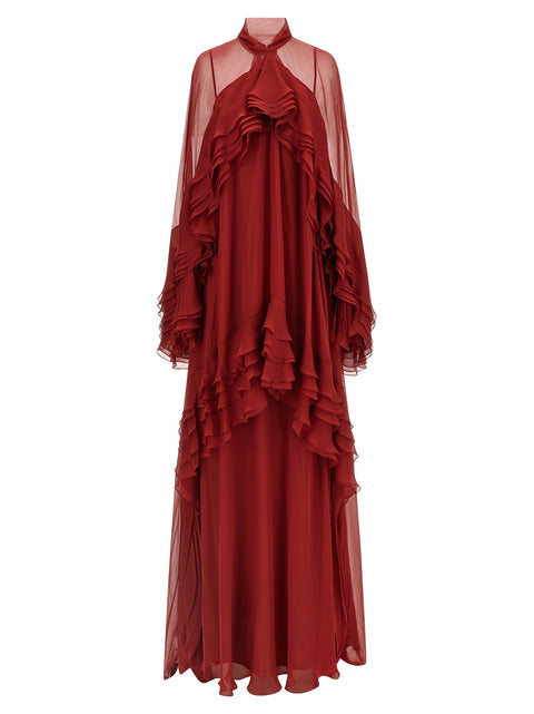 Alberta Ferretti Ruffle Dress