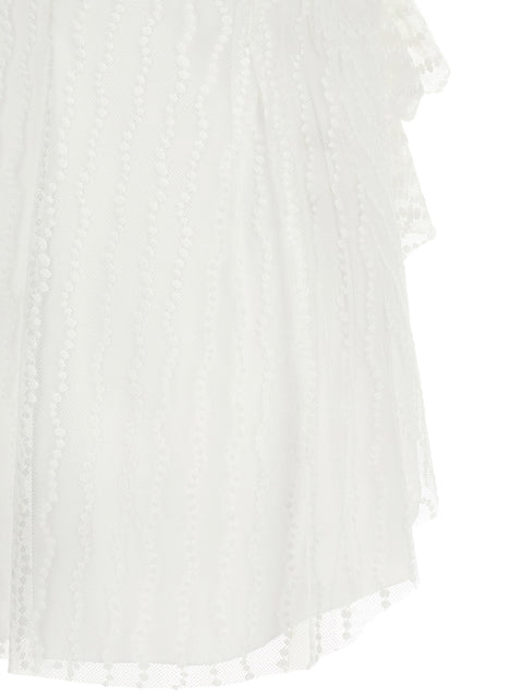 Alberta Ferretti Asymmetrical Tulle Top