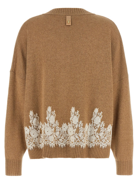 Alberta Ferretti Lace Insert Cardigan