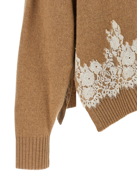 Alberta Ferretti Lace Insert Cardigan