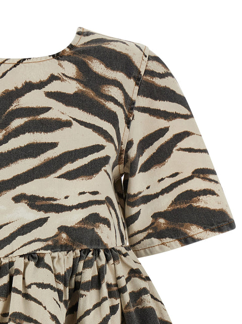 Ganni Zebra Denim Dress