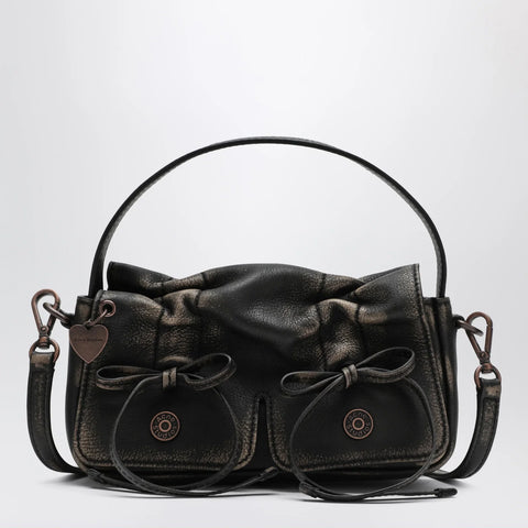 Acne Studios Micro bag with multiple pockets dark brown/beige