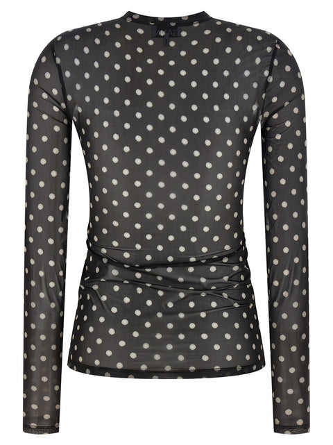 Ganni Printed Sheer Sweater