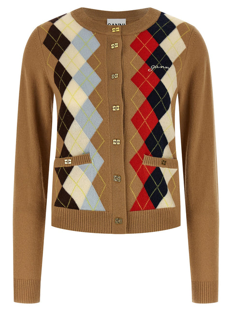 Ganni Diamond-shaped Cardigan
