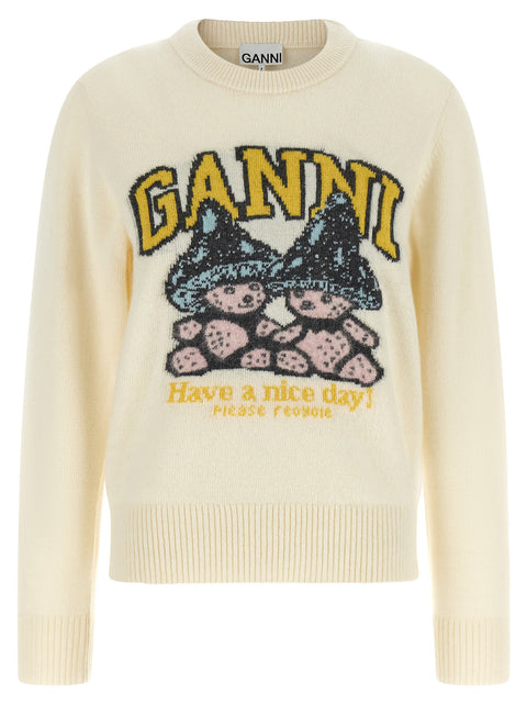 Ganni Sweater With Intarsia