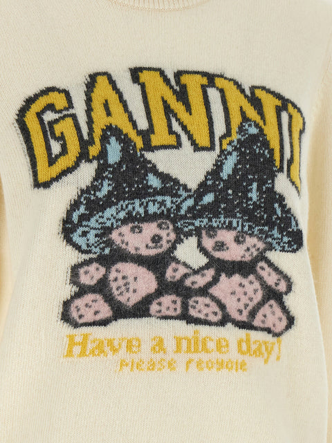 Ganni Sweater With Intarsia