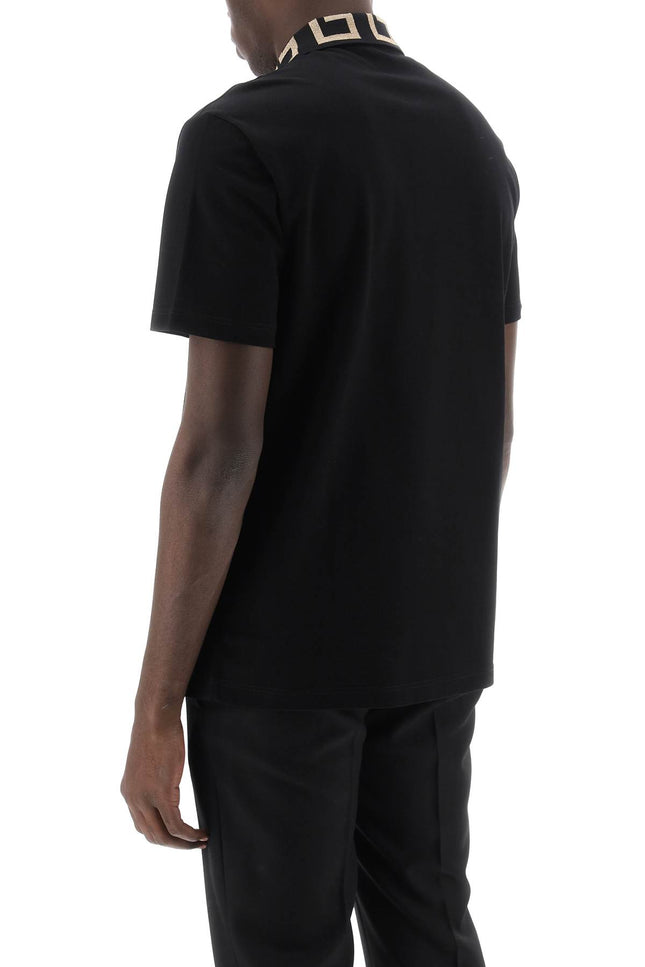 Versace Polo Shirt With Greca Collar-Clothing - Men-Versace-Urbanheer