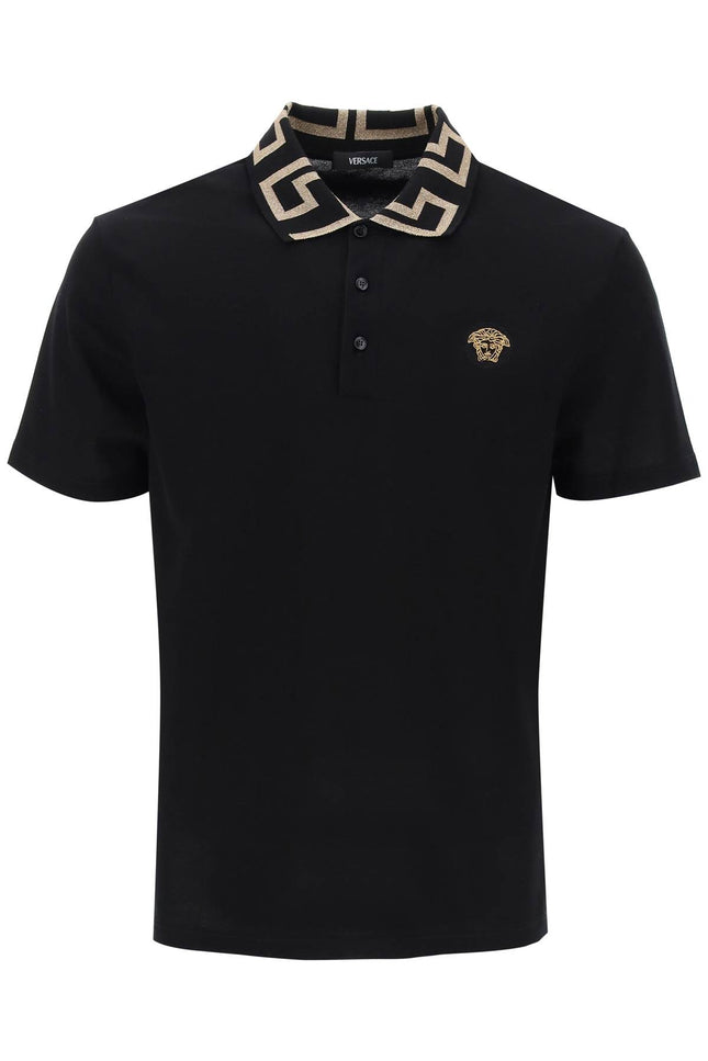 Versace Polo Shirt With Greca Collar-Clothing - Men-Versace-Urbanheer