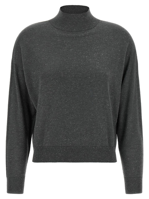 Peserico Lamé Thread Turtleneck Sweater