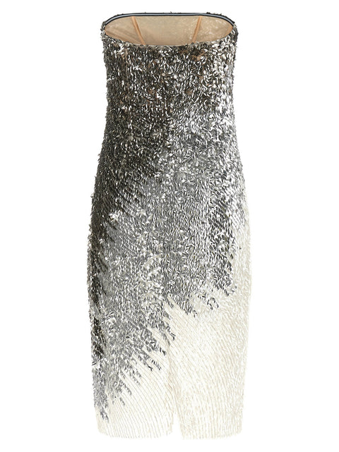 Elisabetta Franchi Metallic Tulle Dress