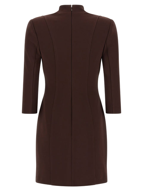 Elisabetta Franchi Logo Dress With Elastic Bands