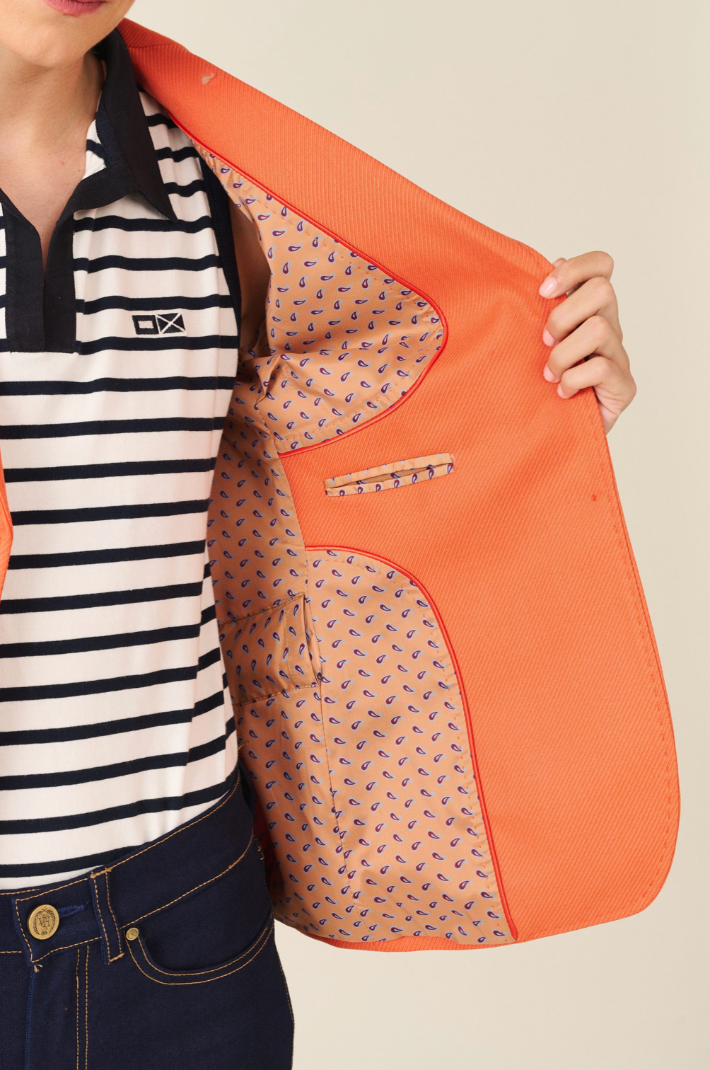 ADELE TRICOT Blazer in Orange