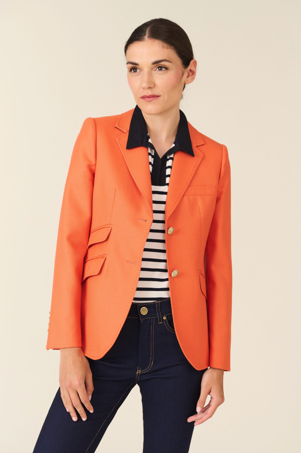 ADELE TRICOT Blazer in Orange
