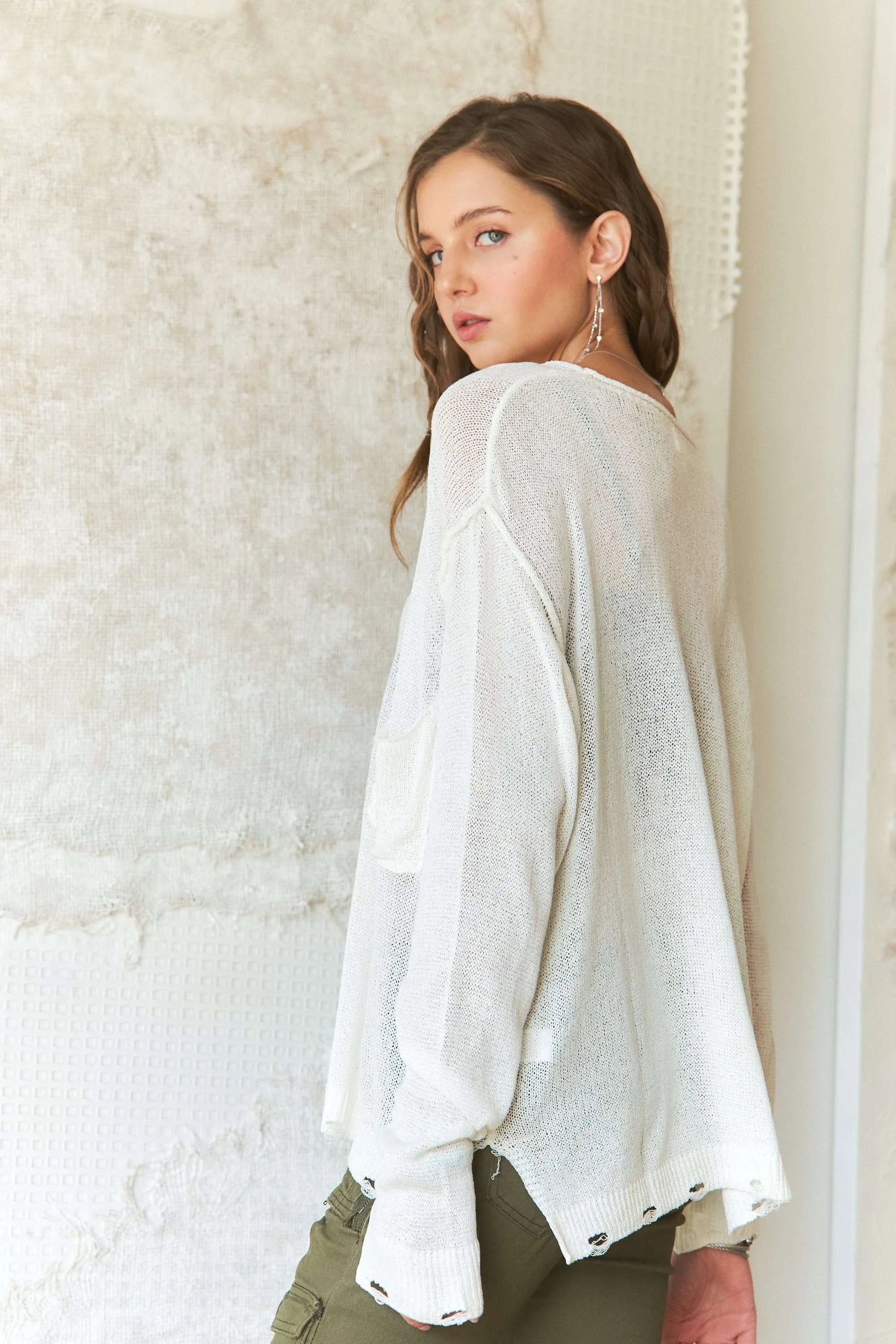 ADORA Vintage Edge Lightweight Sweater-Adora-OFF WHITE-S-Urbanheer