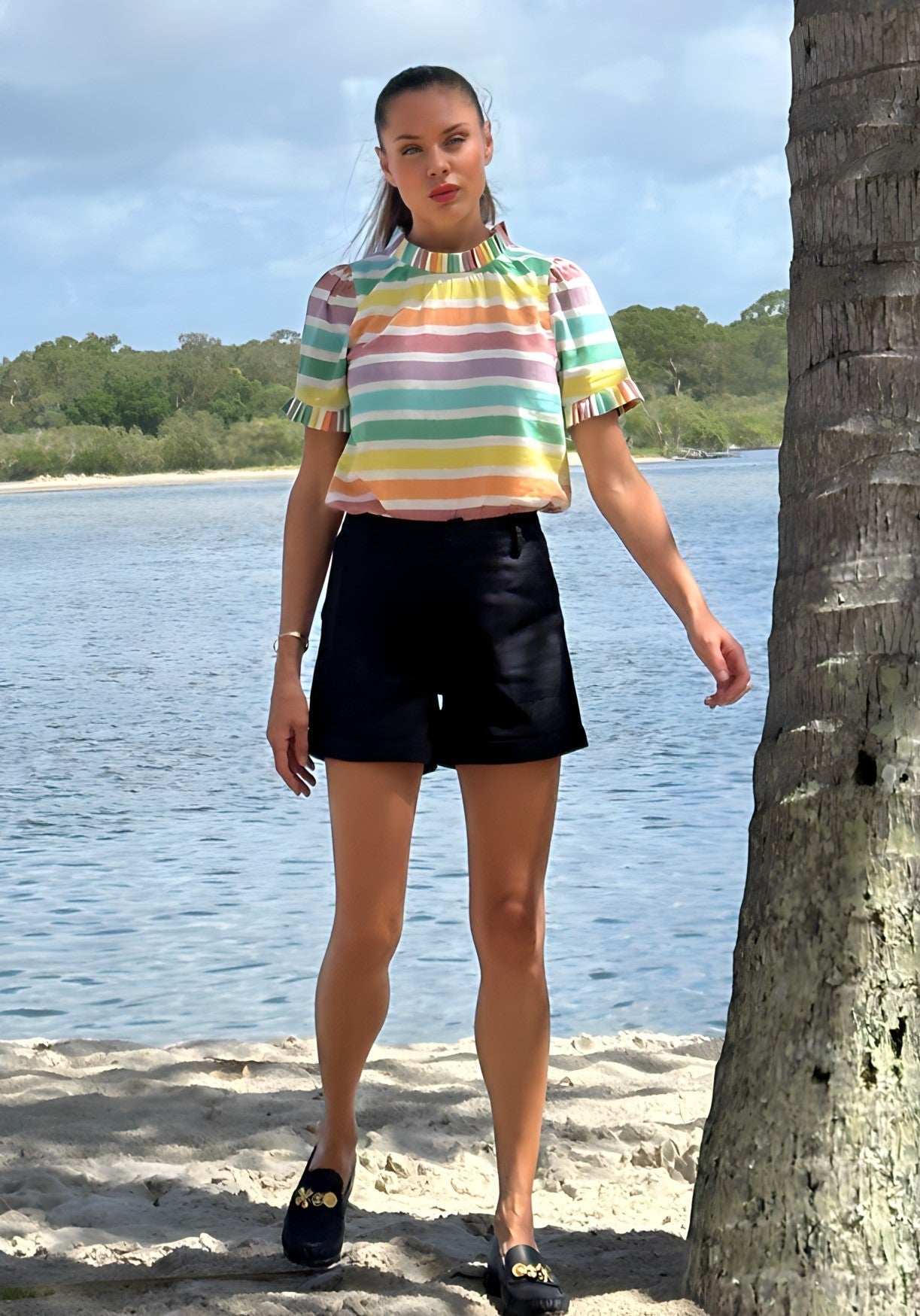 AGATHE Black tailored shorts-Shorts-Gild the Label-X-SMALL-Urbanheer