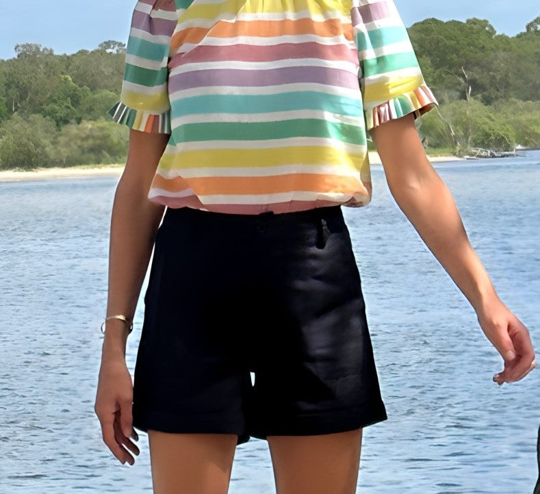 AGATHE Black tailored shorts-Shorts-Gild the Label-X-SMALL-Urbanheer