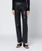 AGOLDE Black faux leather trousers Low Rise Slim