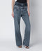 AGOLDE Elson jeans with double waistband in dark/light indigo
