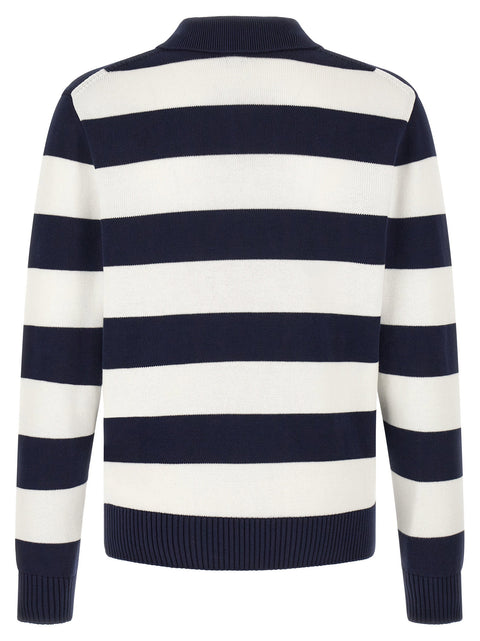 Lacoste Striped Pulover With Polo Collar