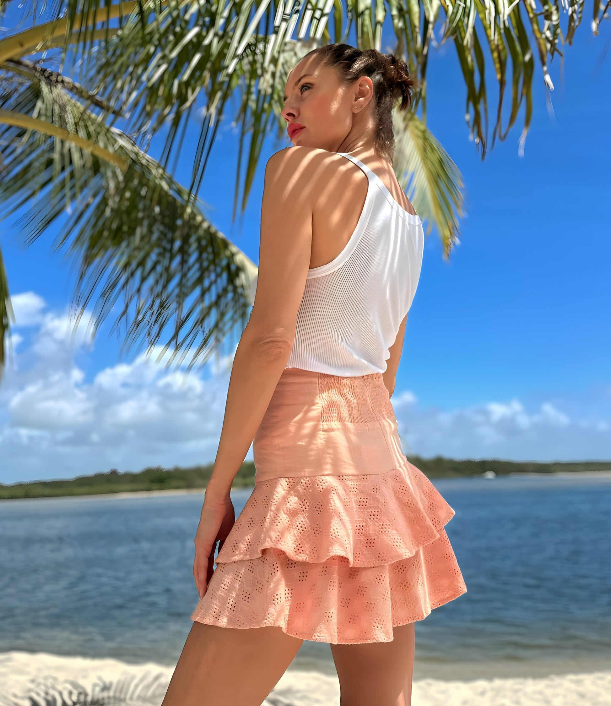 ALIDA mini skirt with ruffles-Skirts-Gild the Label-XS-Urbanheer