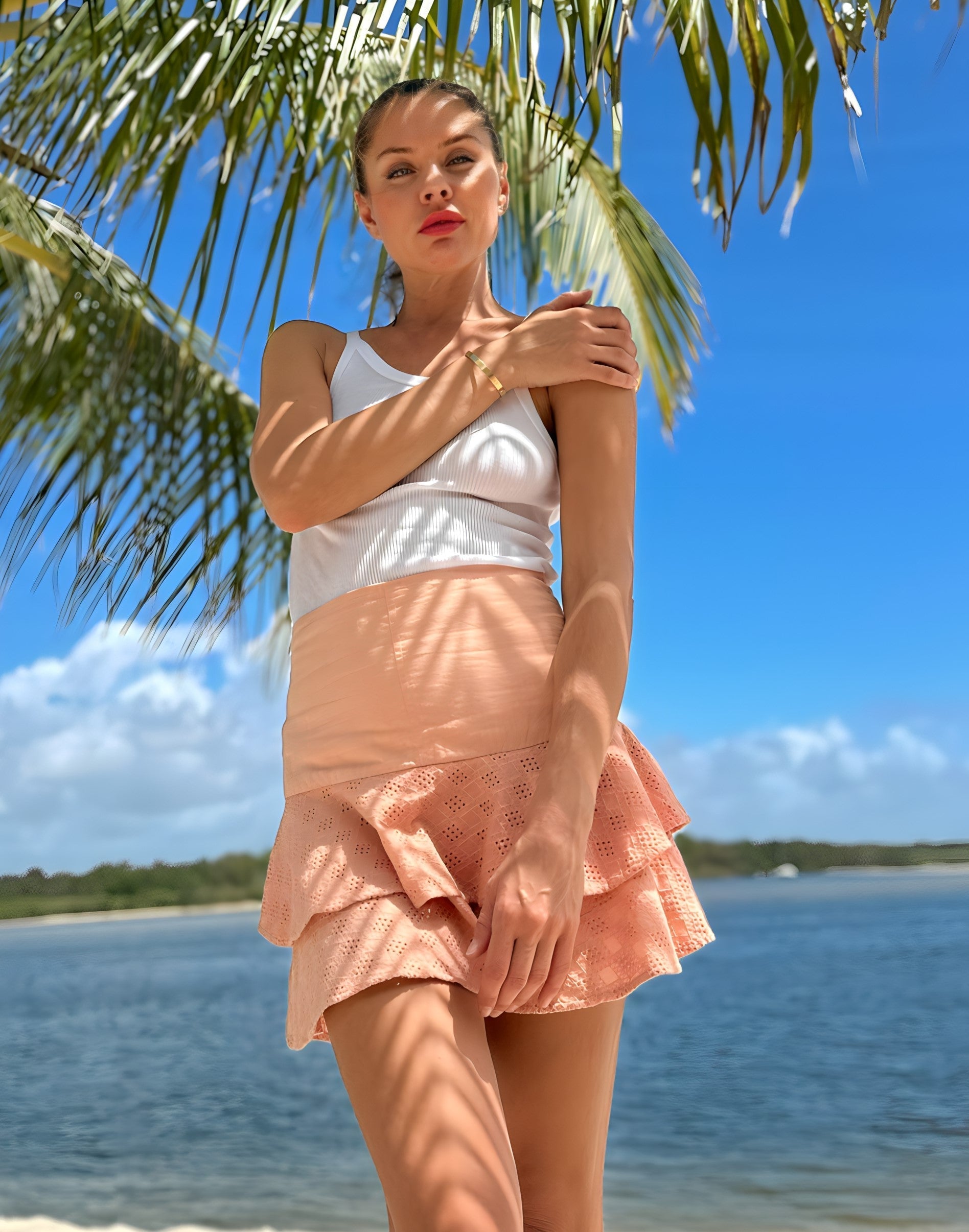 ALIDA mini skirt with ruffles-Skirts-Gild the Label-XS-Urbanheer