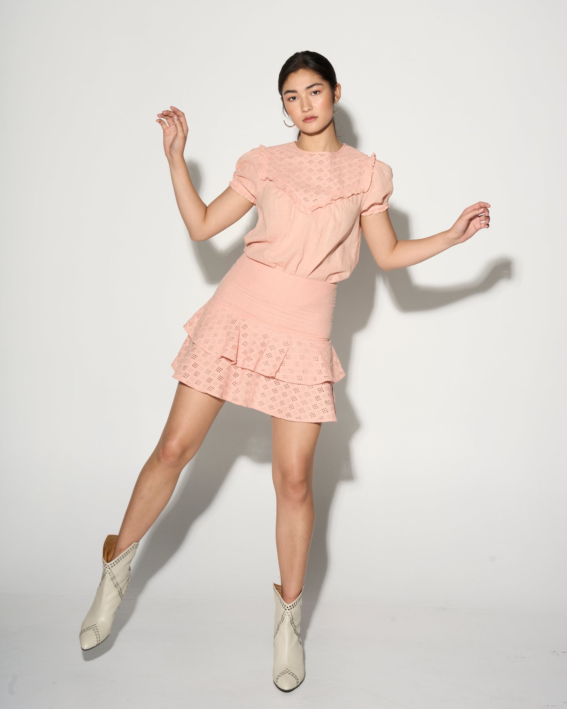 ALIDA mini skirt with ruffles-Skirts-Gild the Label-XS-Urbanheer