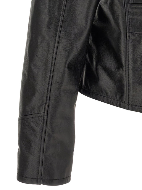 Amiri Leather Jacket With Zip