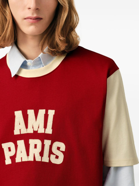 AMI PARIS T-shirts and Polos RED