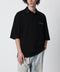 AMIRI Black oversize cotton polo shirt