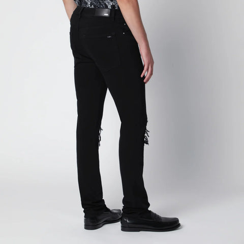 AMIRI Ripped skinny cotton jeans in black