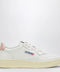 AUTRY White/pink leather Medalist Sneakers