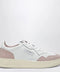 AUTRY Medalist Low Sneakers in white leather and pink suede